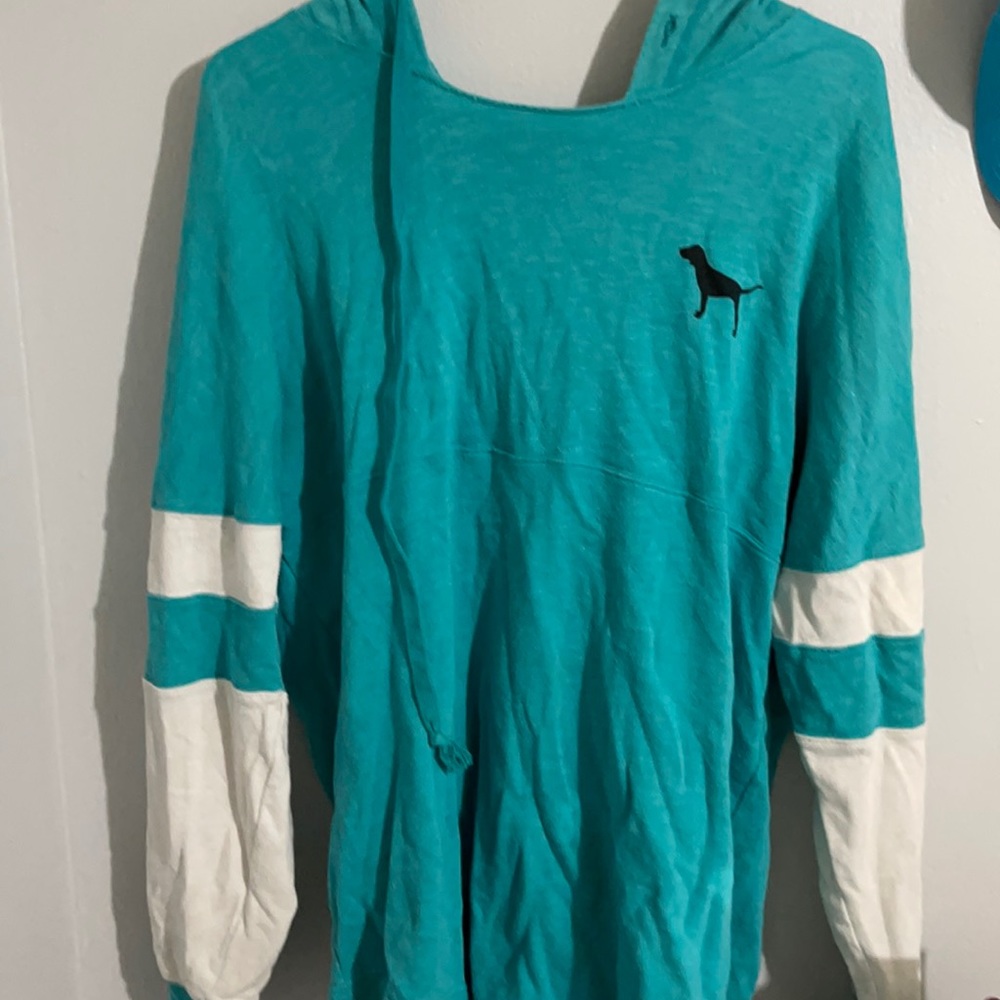 Large Turquoise Varsity Sweater